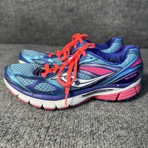 Saucony Guide 7 Women Running Shoes Blue Pink Lace Up Athletic Sneakers Size 7